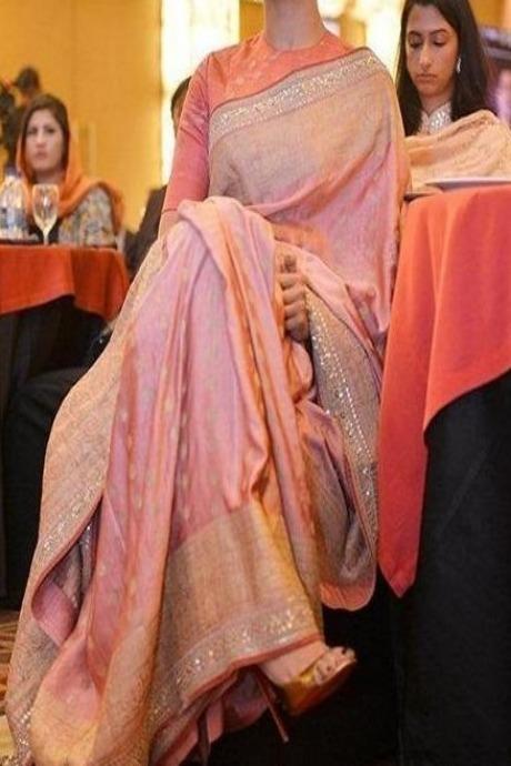 Audacious Rich Peach Colored Hand Weaving Soft SOUTH CLUTURE SY 1124