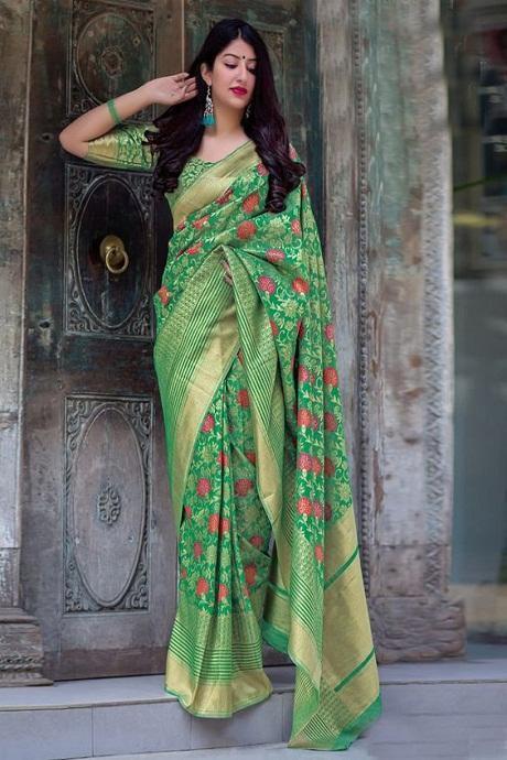 Beautiful C Green Color Soft Silk Designer Sarees SY 1038