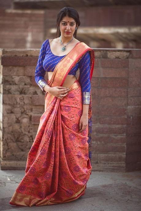 Amazing Light Pink Color Designer Jacquard Soft Silk Sari SY 1058