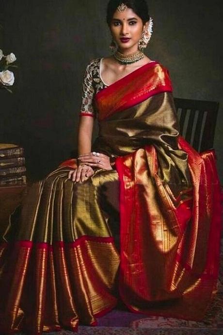 Attractive Golden And Red Color Designer Soft Silk Sari SY 953