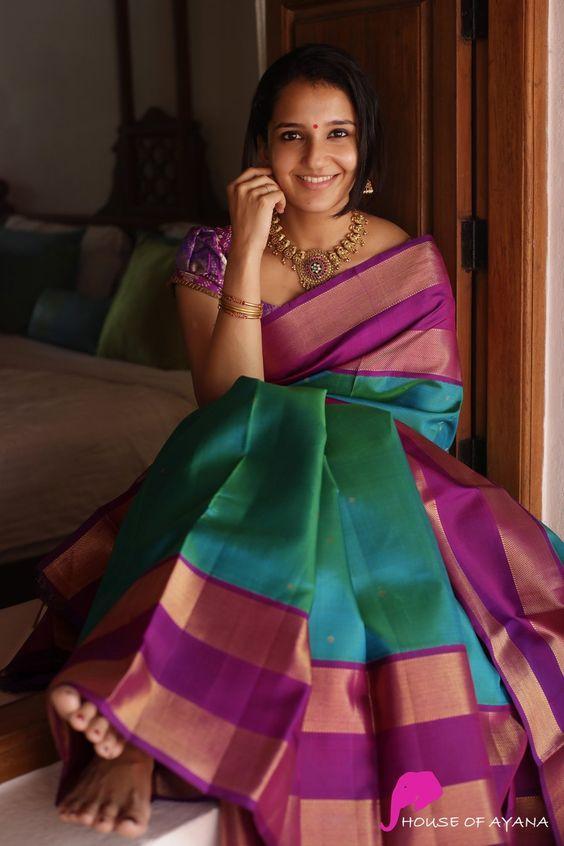 Engrossing Multi Color Festival Wear Soft SOUTH CLUTURE SY 1184