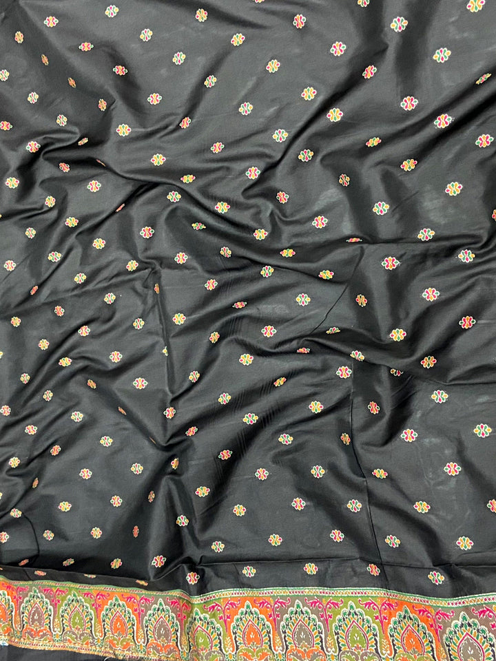Festival Wear Black Color Kanjivaram Silk Saree