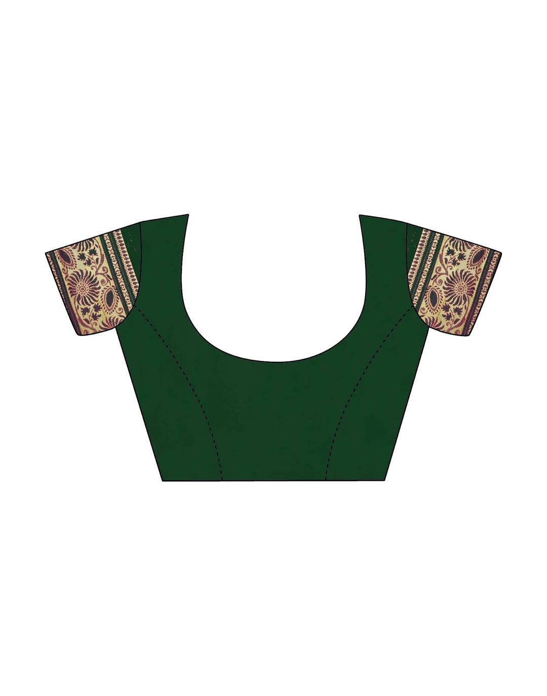 Festival Wear Dark Green Color Woven Banarasi Silk Saree