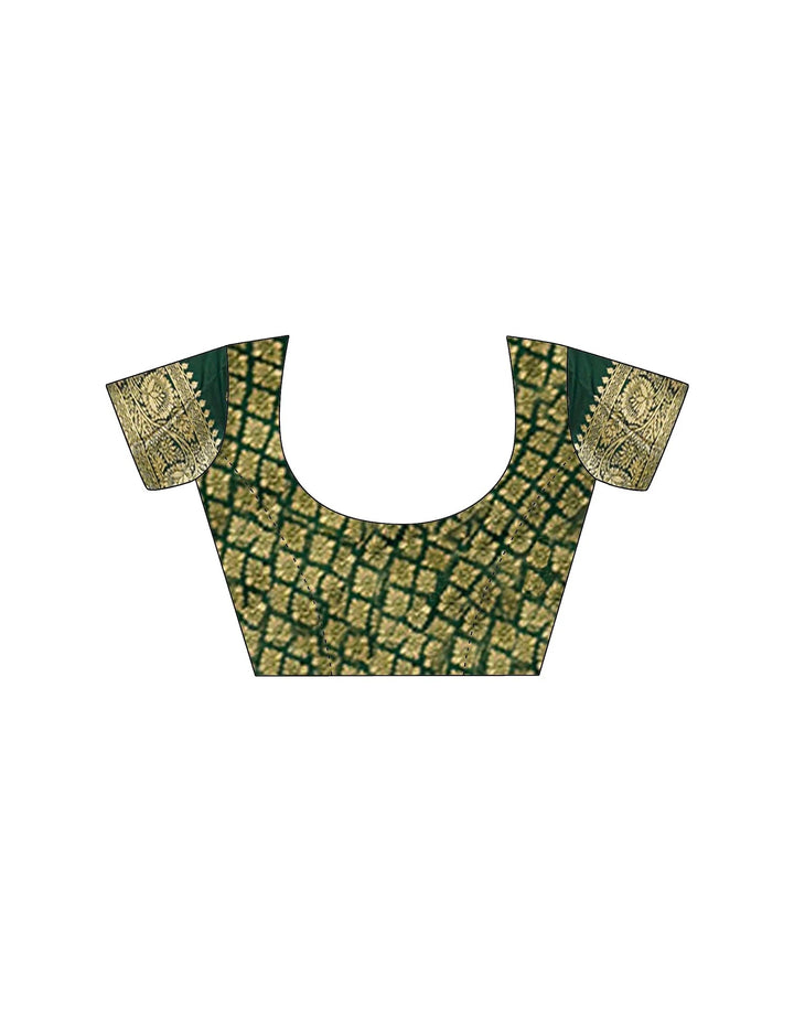 Festival Wear Green Color Banarasi Silk Woven Saree