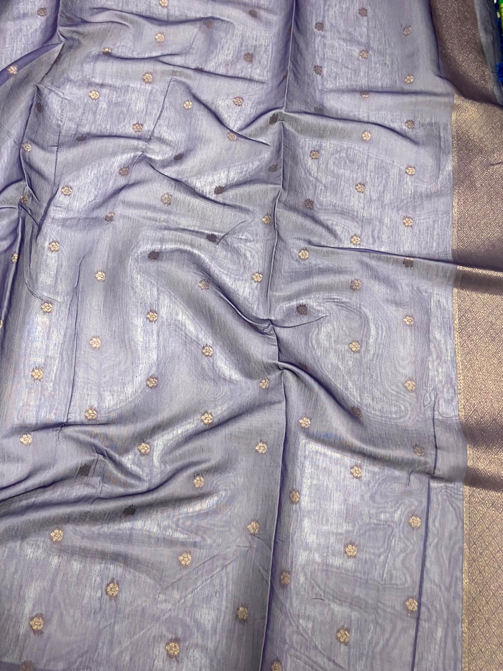 Festival Wear Lavender Color Banarasi Silk Saree