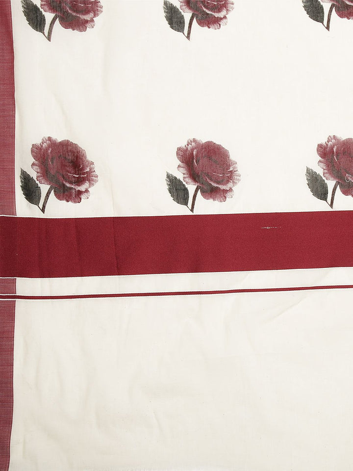 Festival Wear Off-White Color Cotton Silk Saree