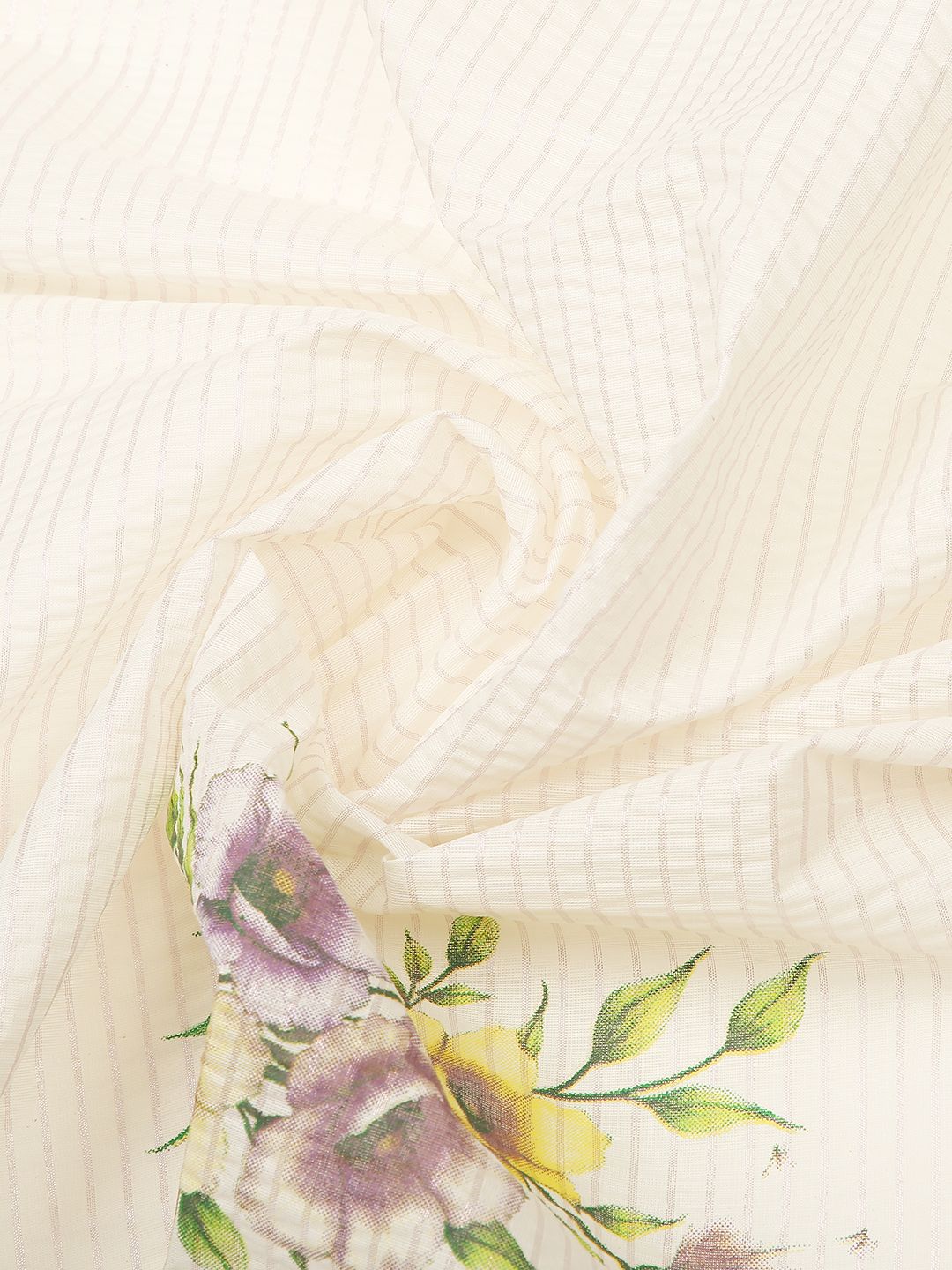 Festival Wear Off-White Color Cotton Silk Saree