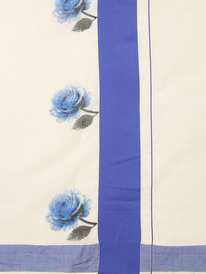 Festival Wear Off-White Color Cotton Silk Saree