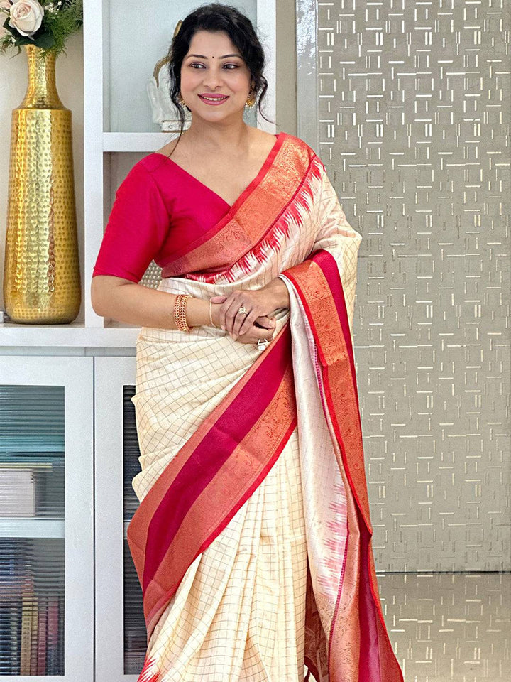 Festival Wear Pink Color Banarasi Silk Saree