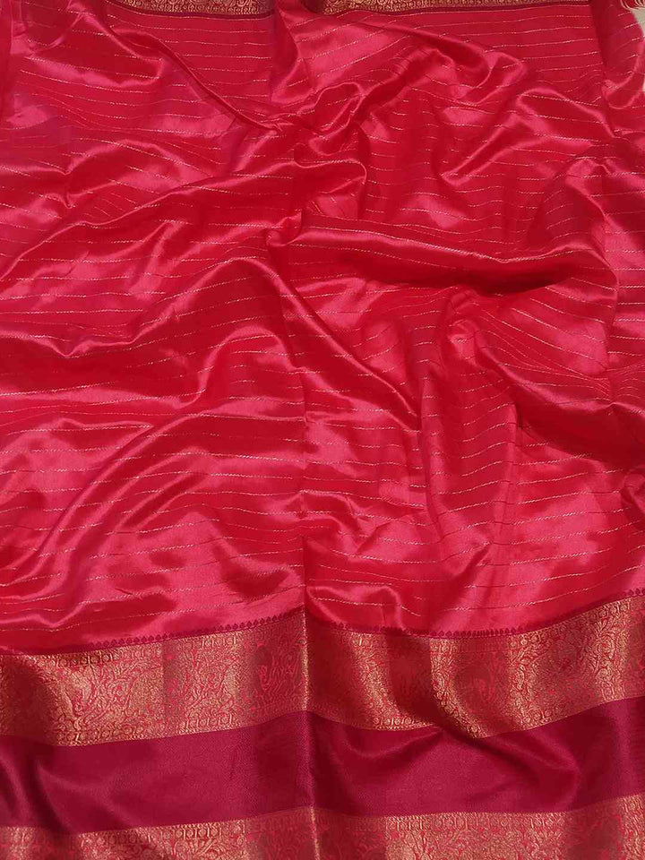 Festival Wear Pink Color Banarasi Silk Saree