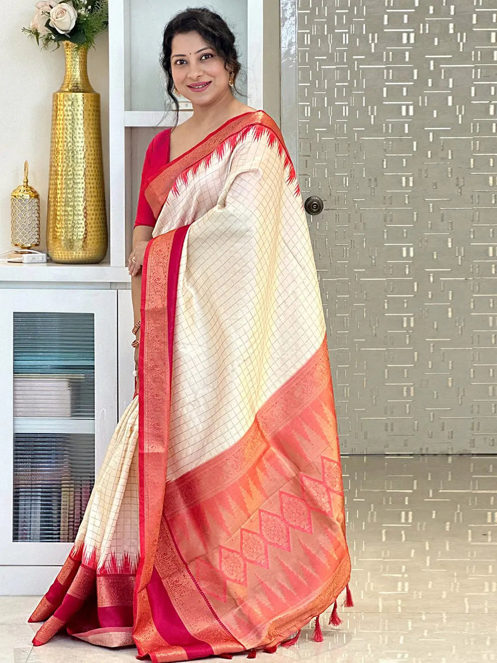 Festival Wear Pink Color Banarasi Silk Saree