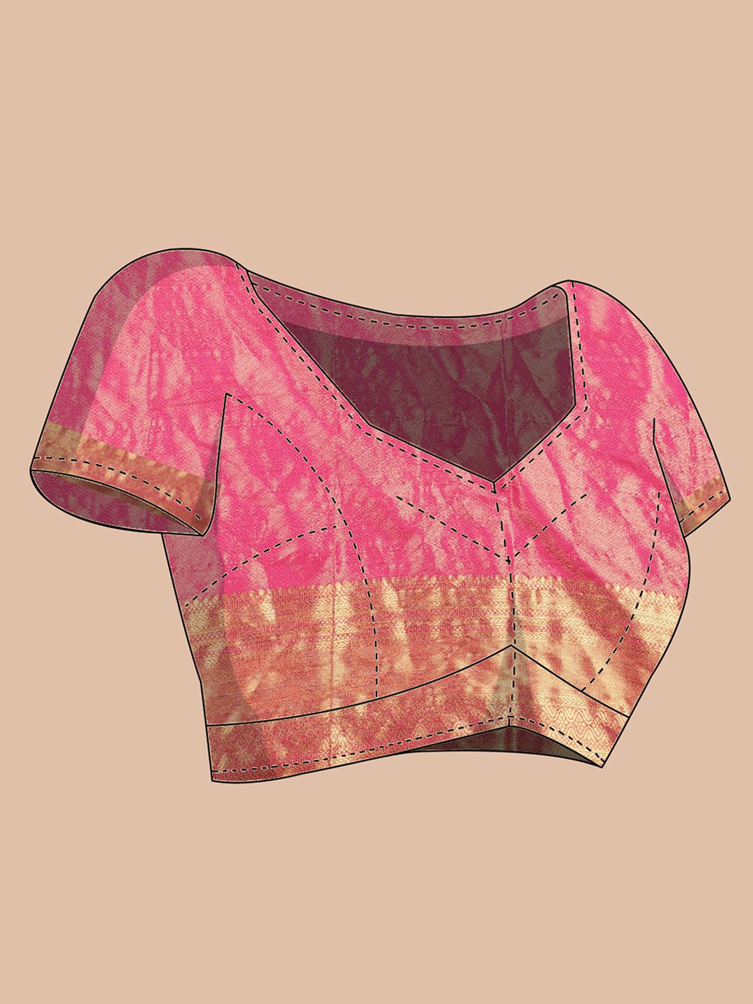 Festival Wear Pink Color Tissue Silk Saree
