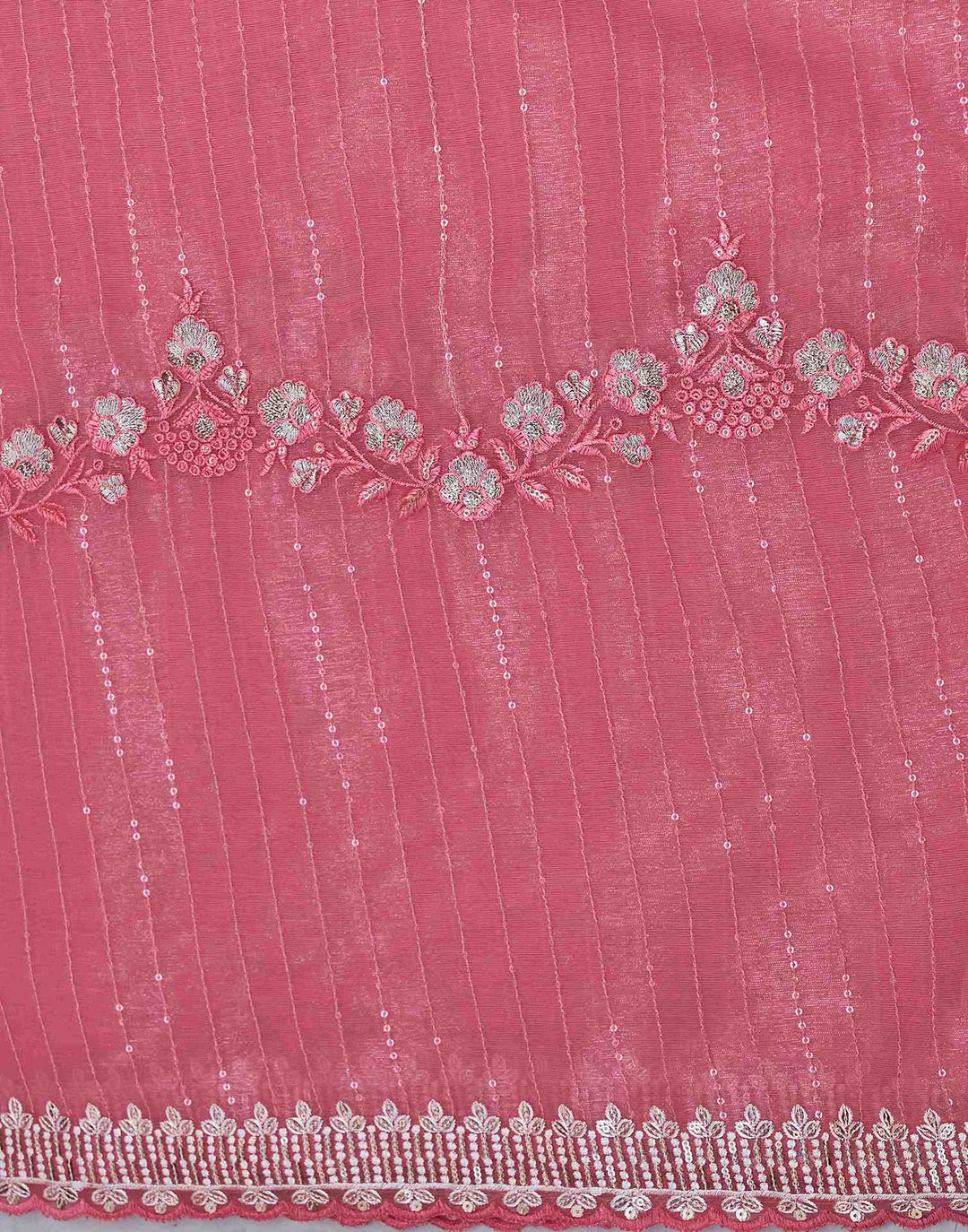 Festival Wear Rose Pink Color Linene Silk Saree