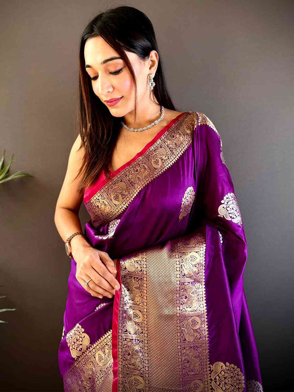 Festival Wear Wine Color Kanjivaaram Soft Silk Saree