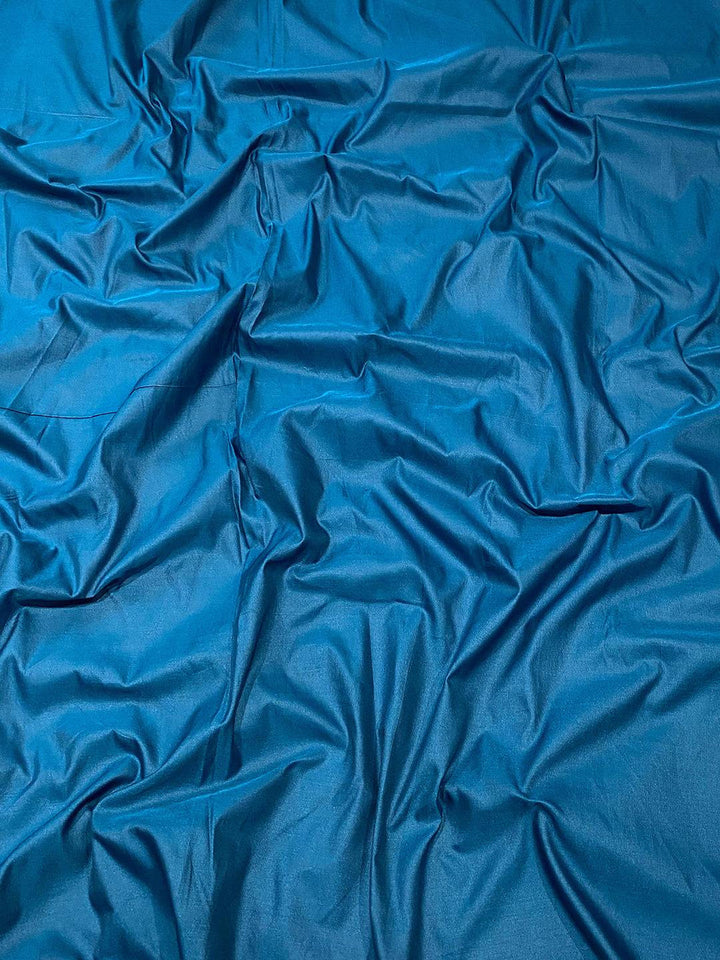 Office Wear Rama Color Banarasi Soft Silk Saree