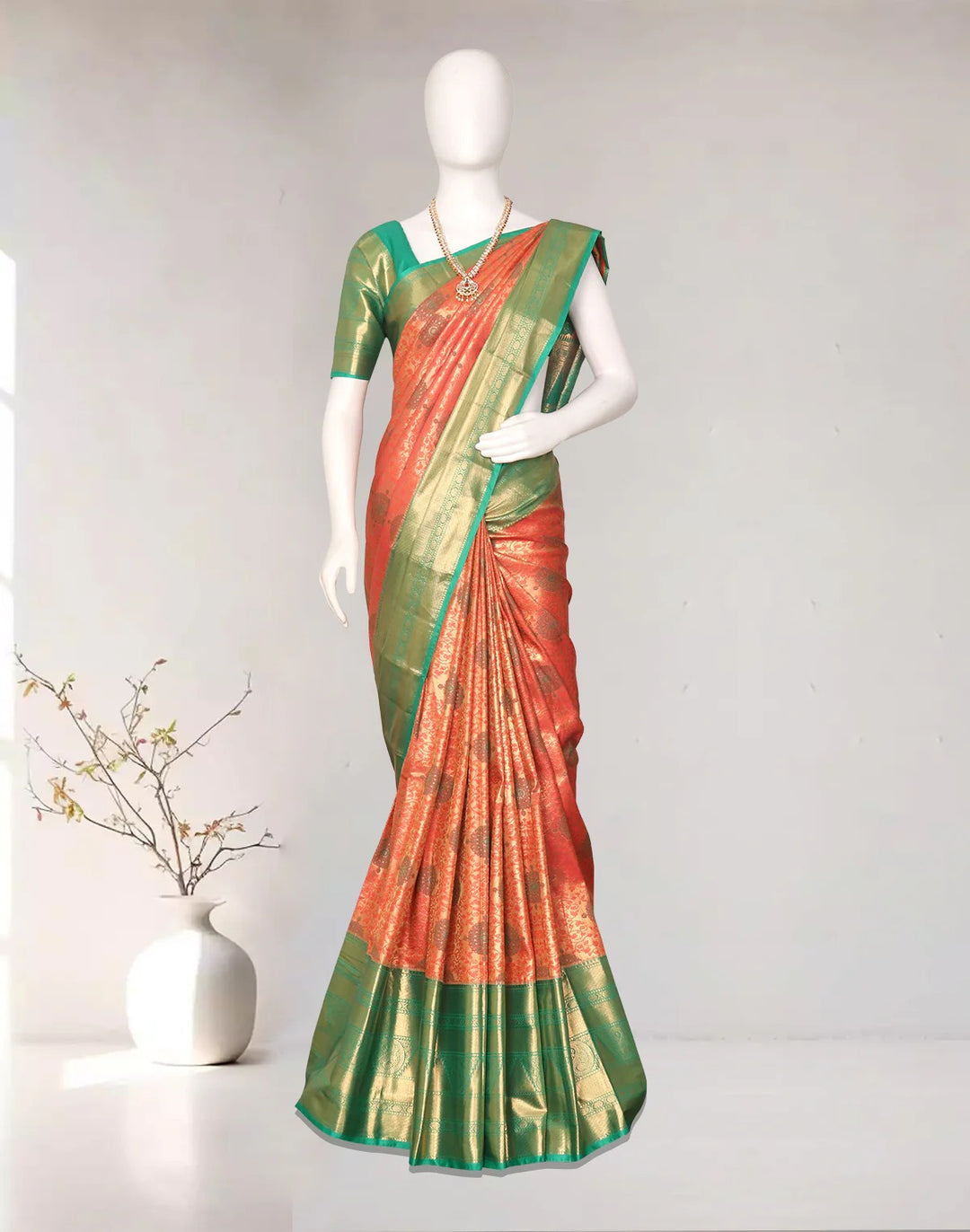 Party Wear Double Shaded Pink Color Tissue Silk Saree