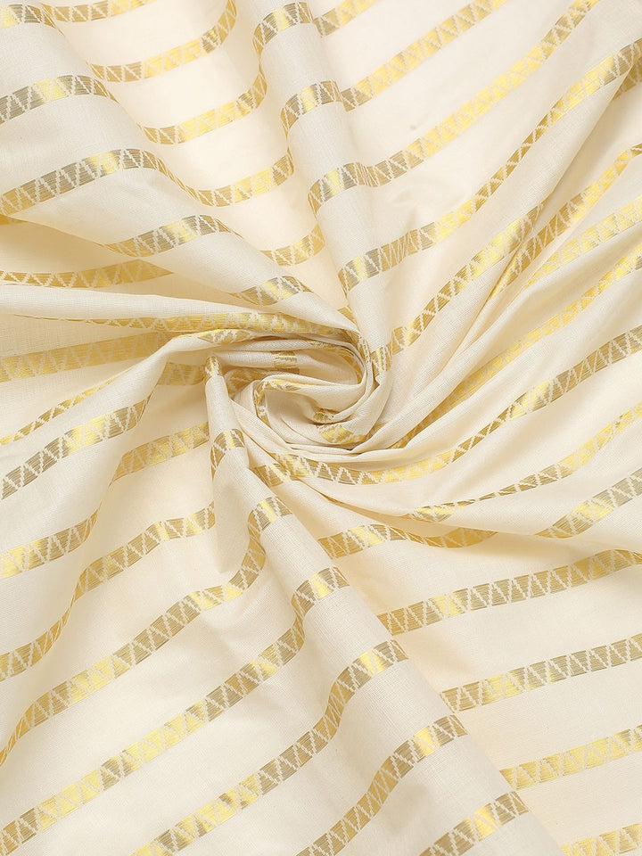 Party Wear Off-White Color Cotton Soft Silk Saree