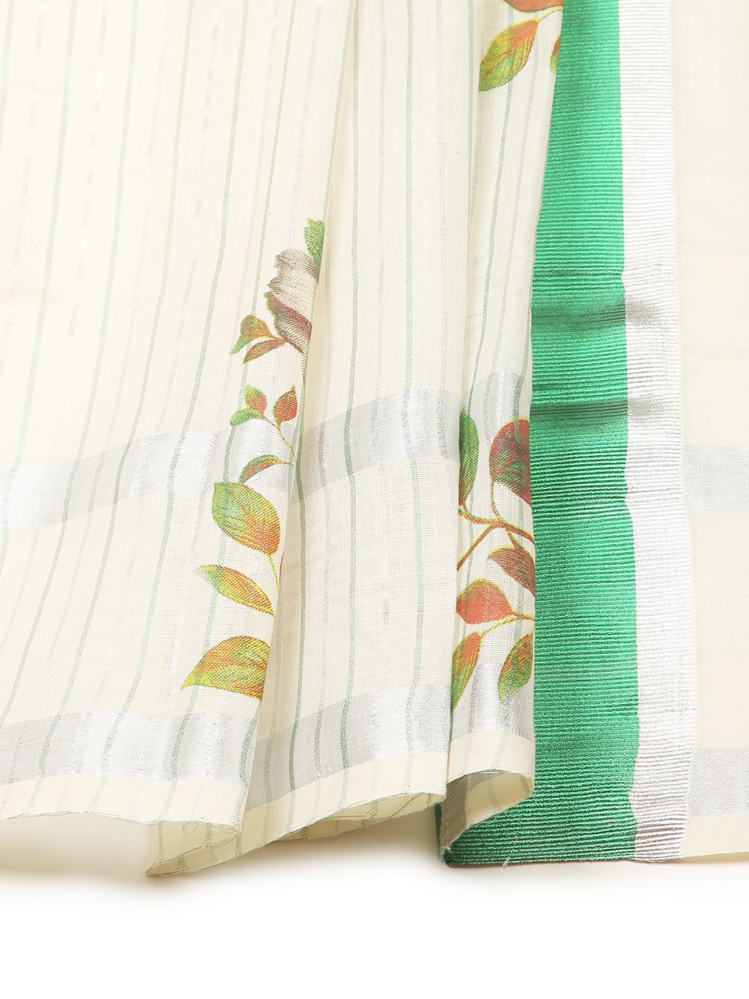 Party Wear Off-White Color Cotton Soft Silk Saree
