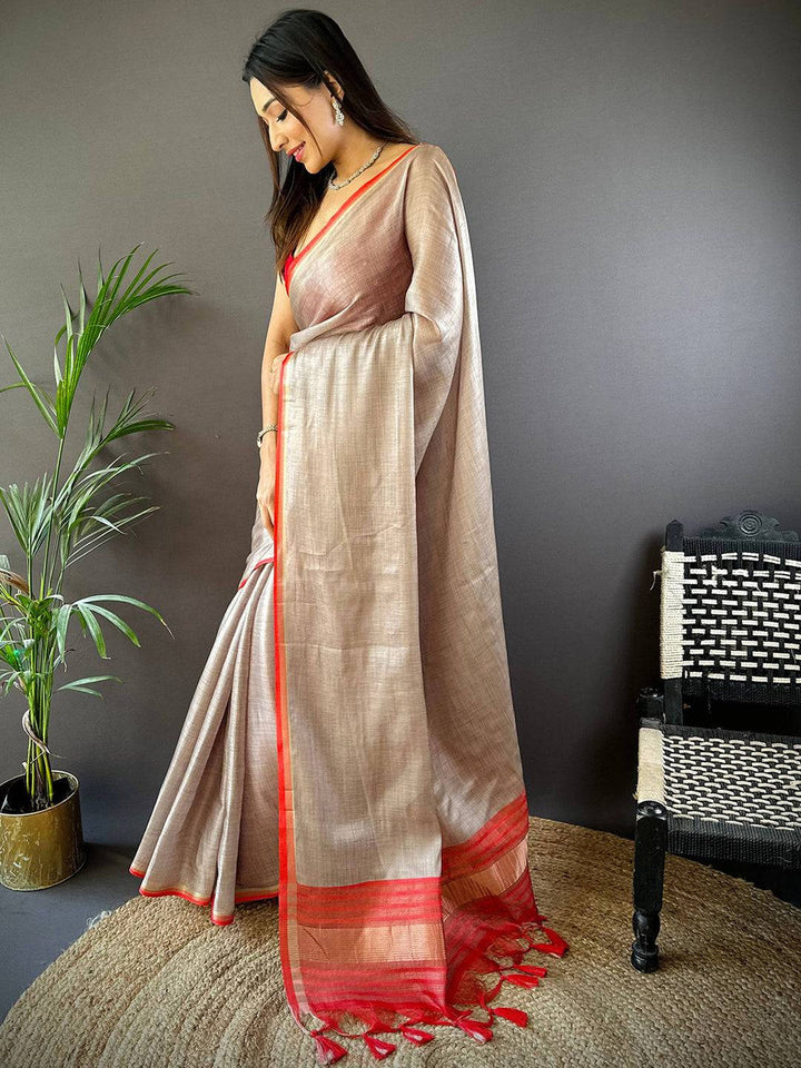 Party Wear Radiant Color Tissue Saree
