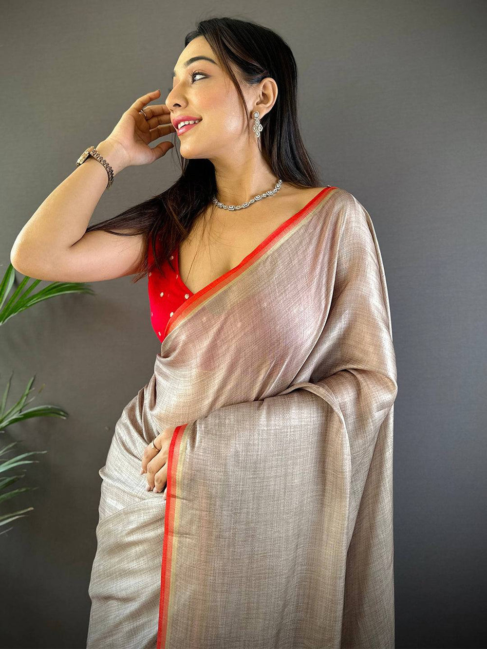 Party Wear Radiant Color Tissue Saree