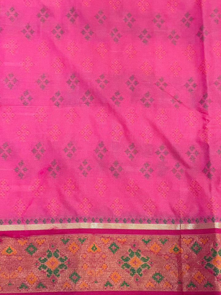 Party Wear White Color Patola Soft Silk Saree