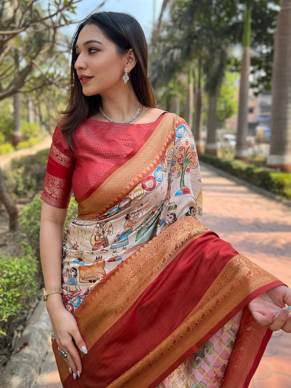Wedding Wear Beige Color Banarasi Soft Silk Saree