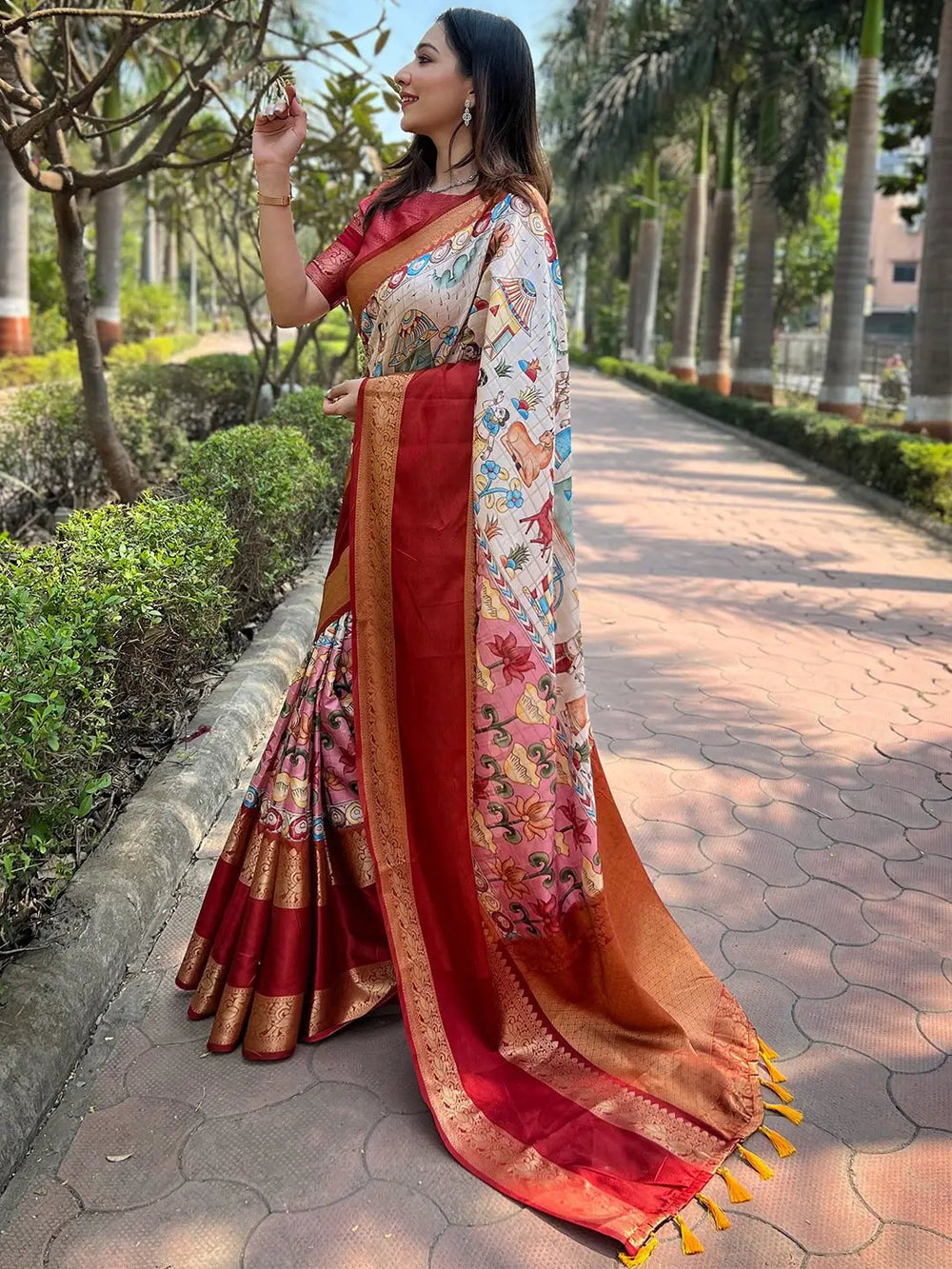 Wedding Wear Beige Color Banarasi Soft Silk Saree