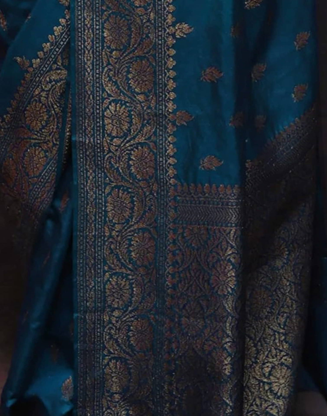 Wedding Wear Blue Color Banarasi Silk Woven Saree