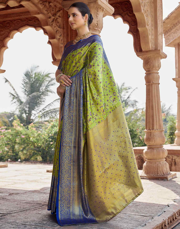 Wedding Wear Green Color Kanjivaram Silk Saree