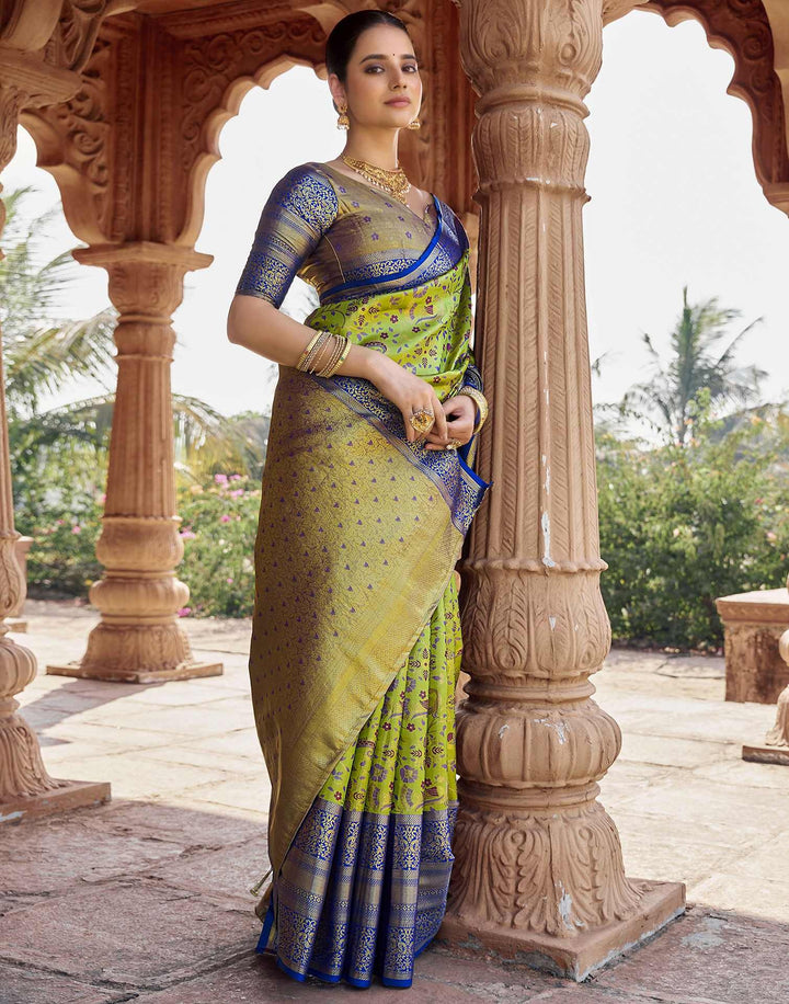 Wedding Wear Green Color Kanjivaram Silk Saree