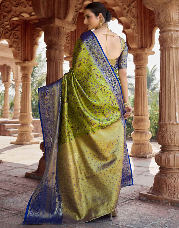 Wedding Wear Green Color Kanjivaram Silk Saree