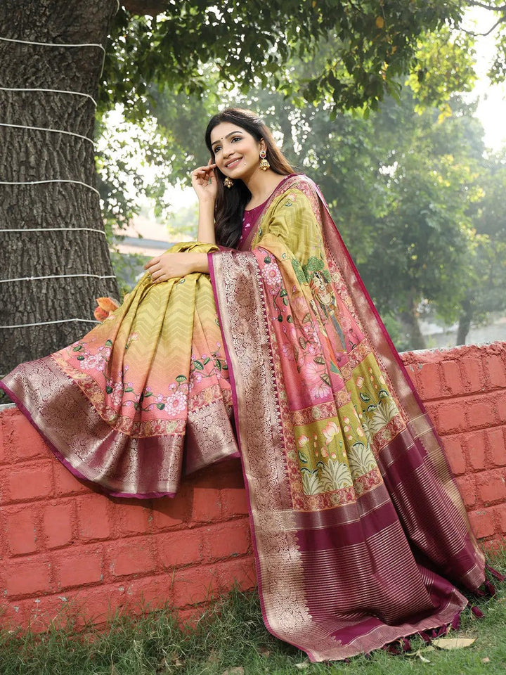 Wedding Wear Light Green Color Kanjivaram Silk Saree