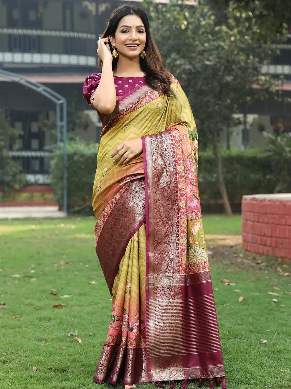 Wedding Wear Light Green Color Kanjivaram Silk Saree