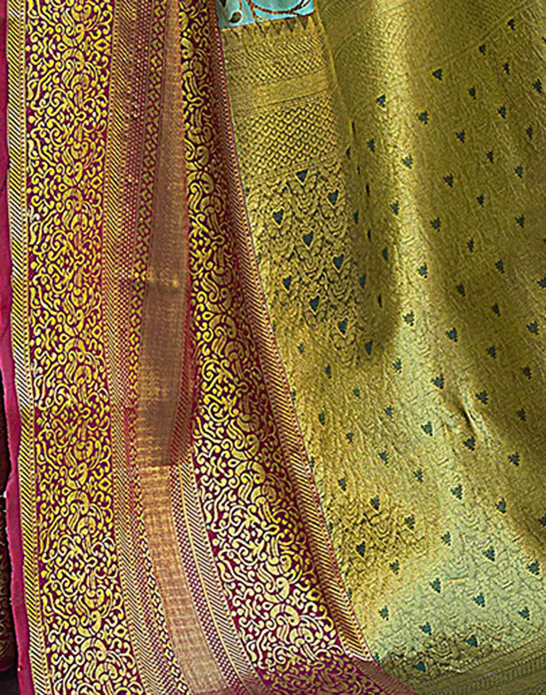 Wedding Wear Mint Green Color Kanjivaram Silk Saree