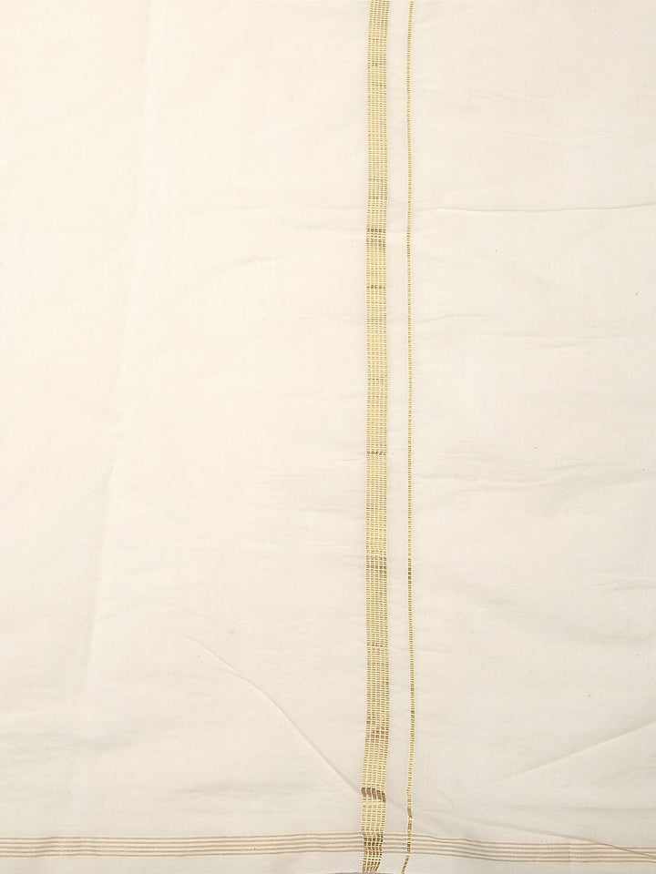 Wedding Wear Off-White Color Cotton Silk Saree