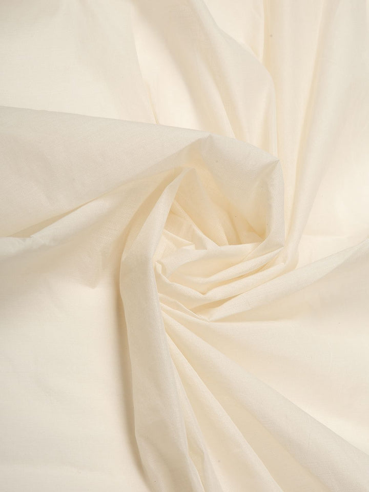 Wedding Wear Off-White Color Cotton Silk Saree