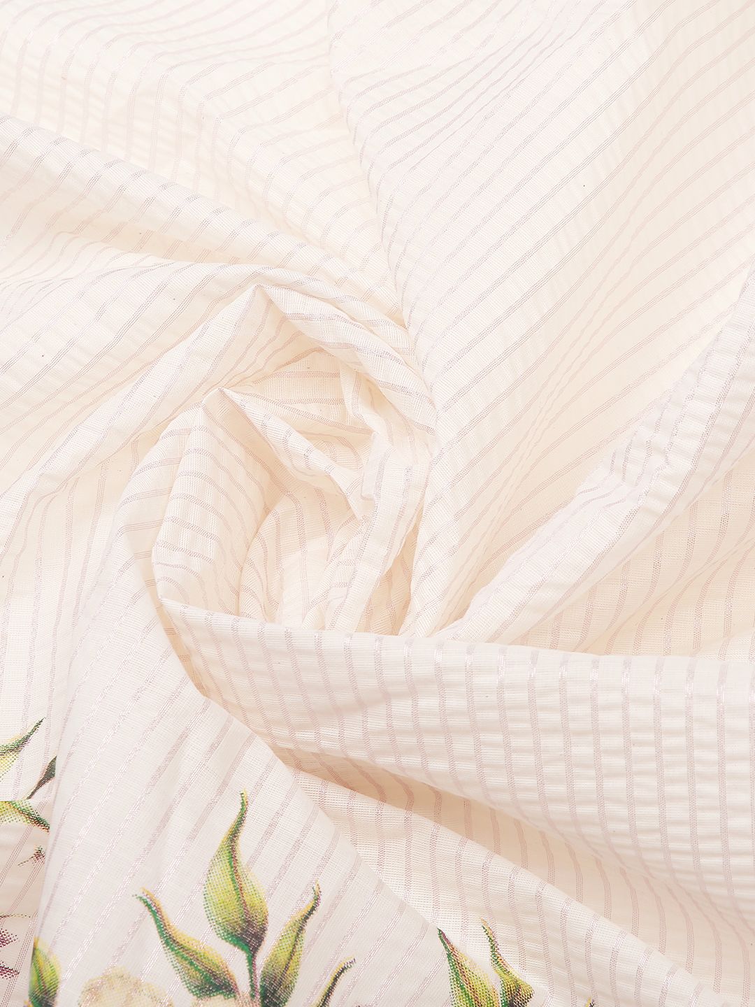Wedding Wear Off-White Color Cotton Soft Silk Saree