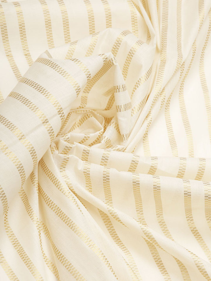 Wedding Wear Off-White Color Cotton Soft Silk Saree