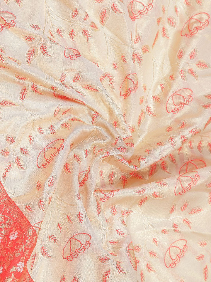 Wedding Wear Off White Color Tissue Silk Saree
