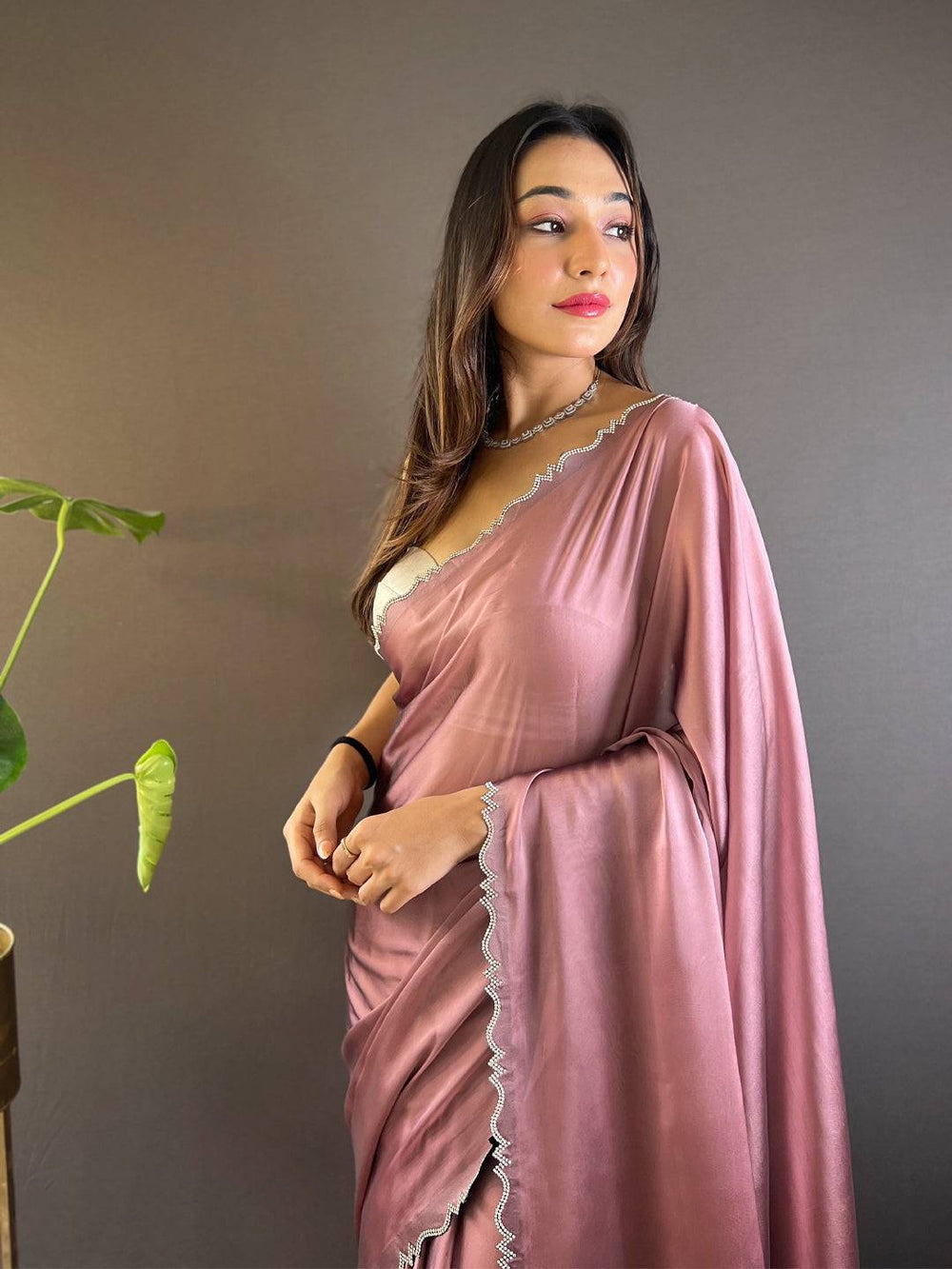 Wedding Wear Peach Color Banarasi Silk Saree