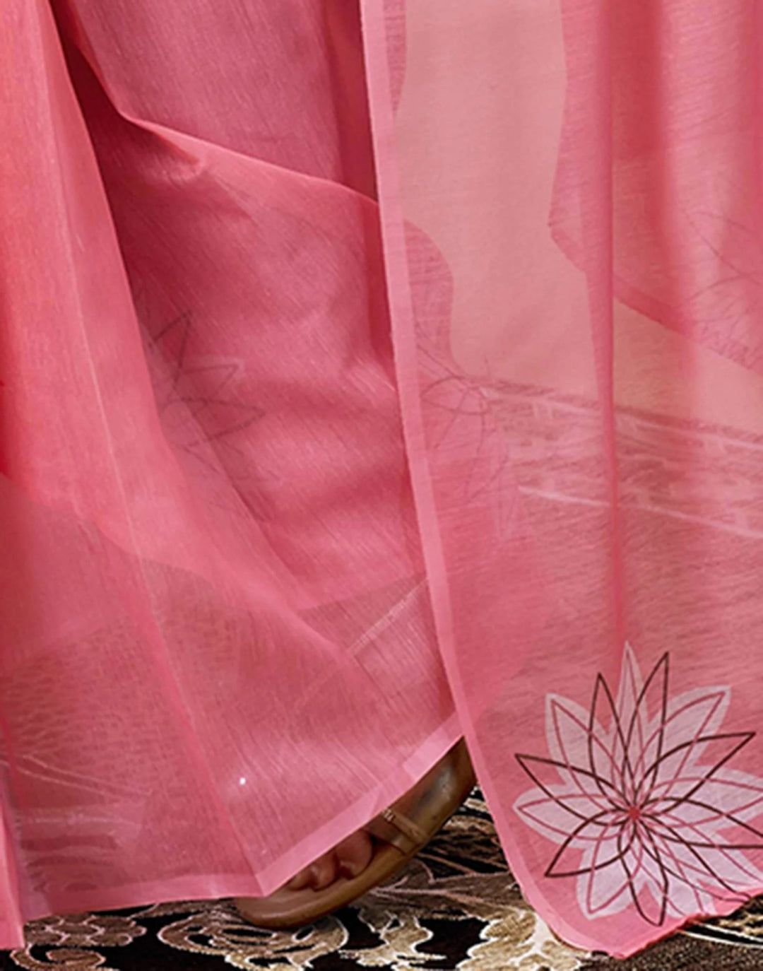 Wedding Wear Pink Color Chanderi Silk Saree