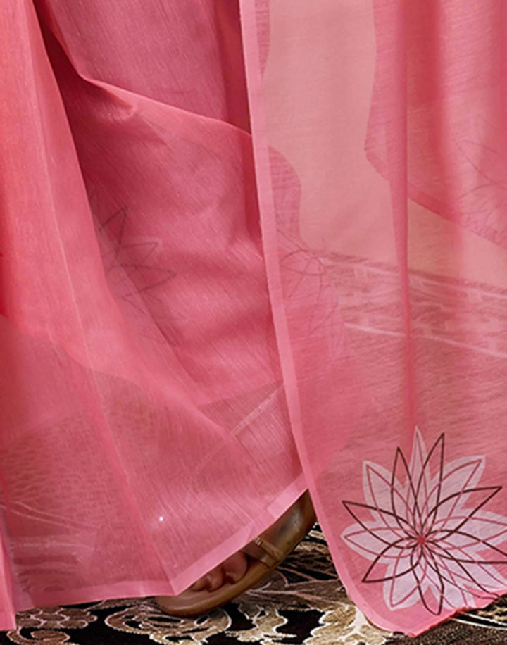 Wedding Wear Pink Color Chanderi Silk Saree