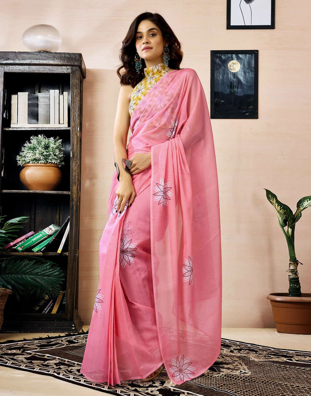 Wedding Wear Pink Color Chanderi Silk Saree