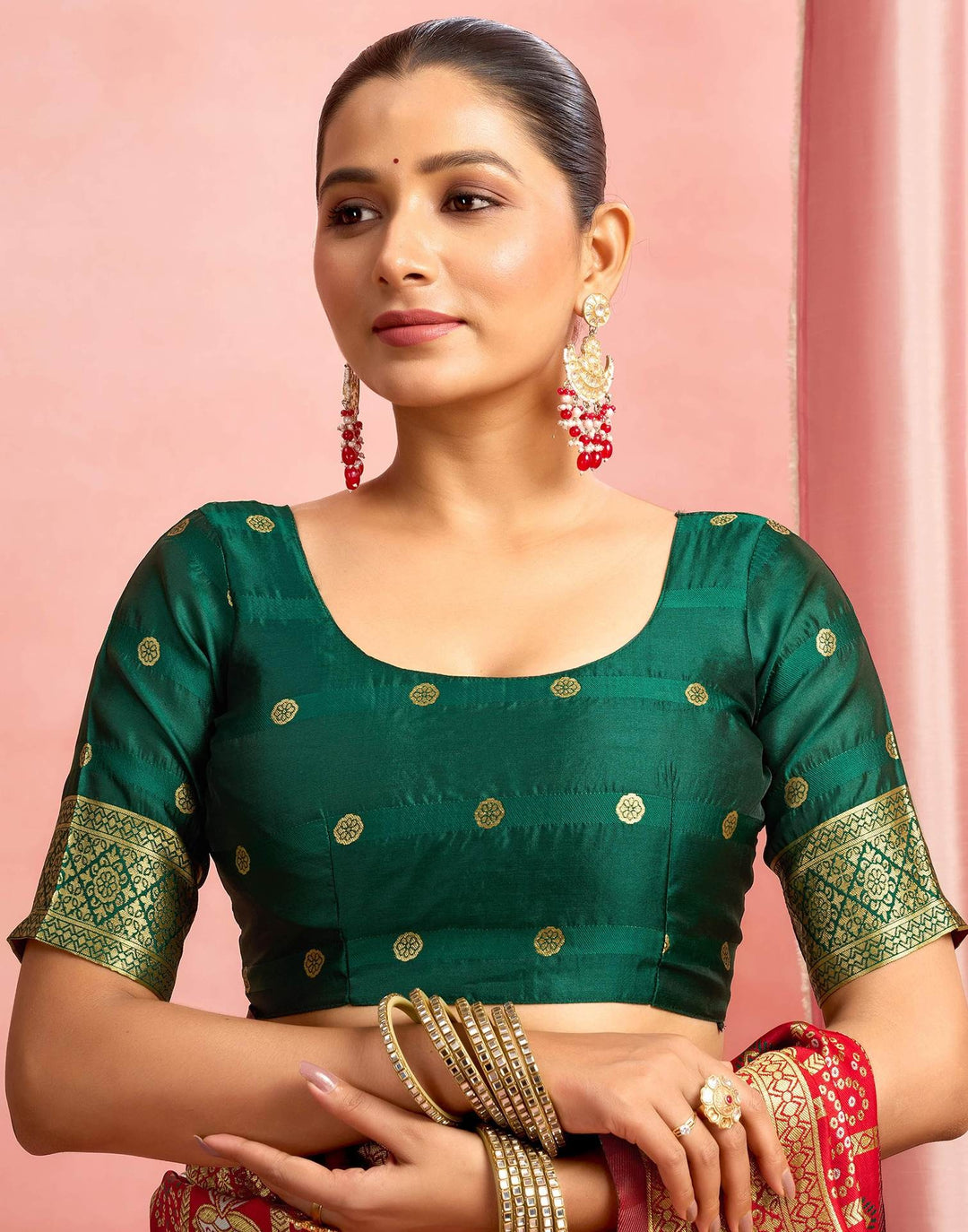 Wedding WearRed Color Banarasi Silk Woven Patola Saree