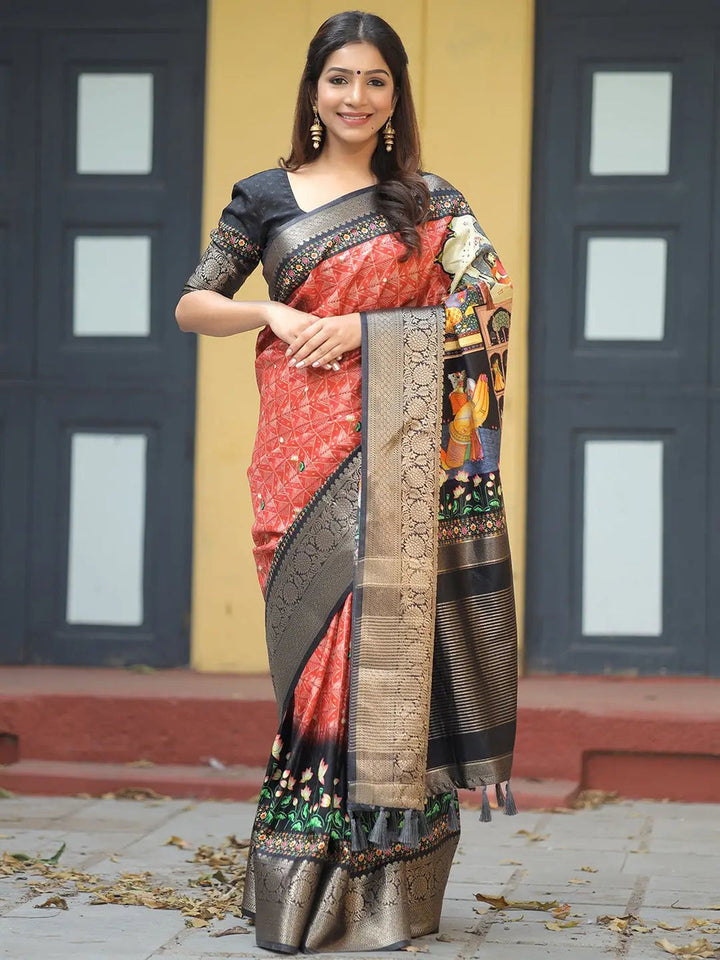 Wedding Wear Red Color Kanjivaram Soft Silk Saree