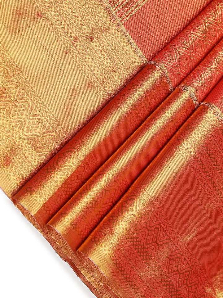 Wedding Wear Red Color Tissue Silk Saree