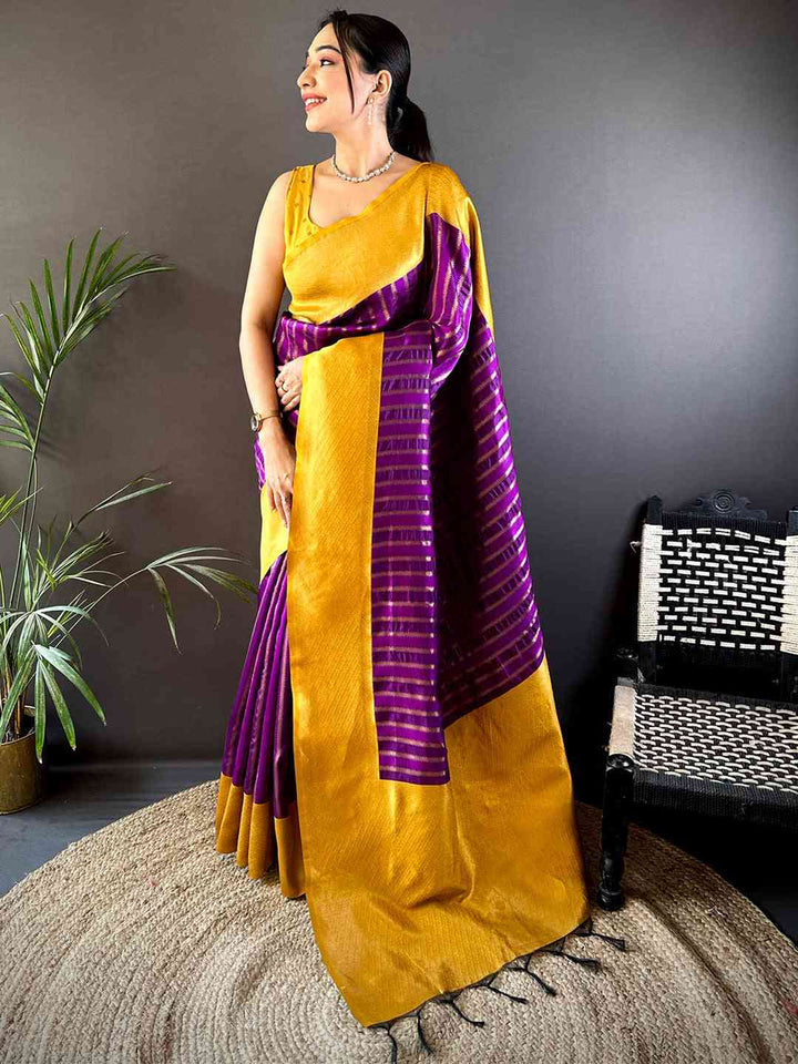 Wedding Wear Regal Color Banarasi Soft Silk Saree