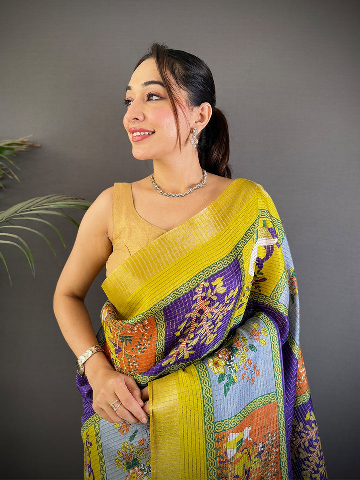 Wedding Wear Royal Blue Color Kanjivaram Silk Saree