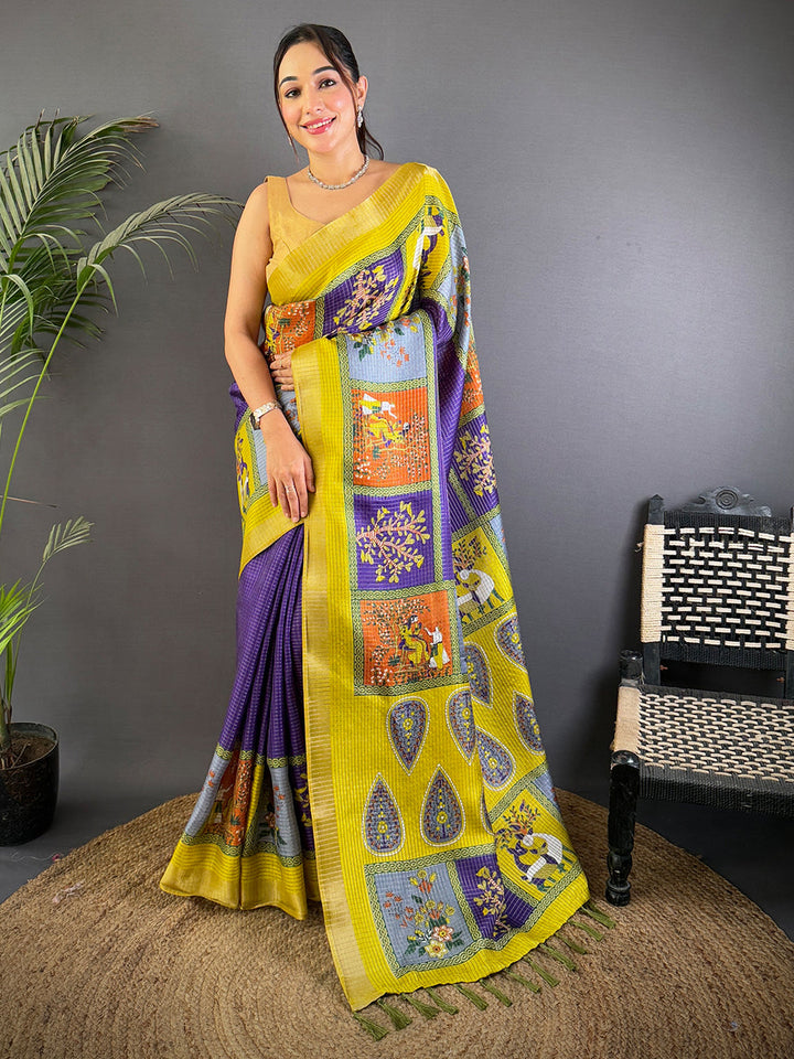 Wedding Wear Royal Blue Color Kanjivaram Silk Saree