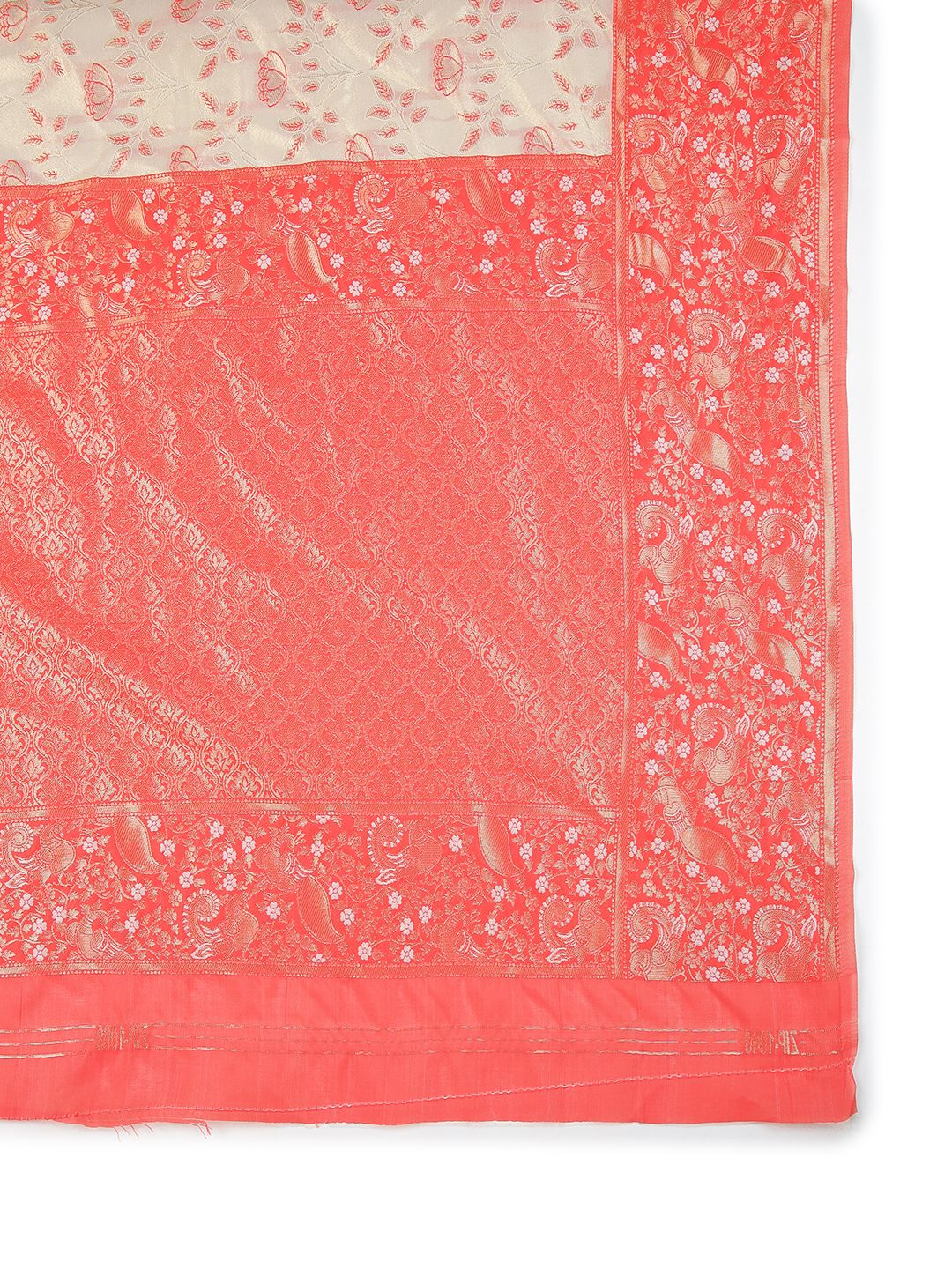 Wedding Wear Off White Color Tissue Silk Saree